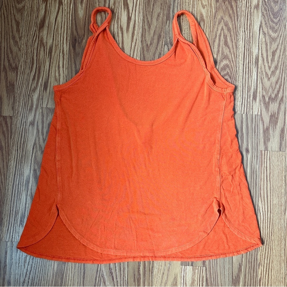 We The Free Bright Orange Scoop Neck Soft Knit, Easy Fit, Layering Essential S - Picture 8 of 11